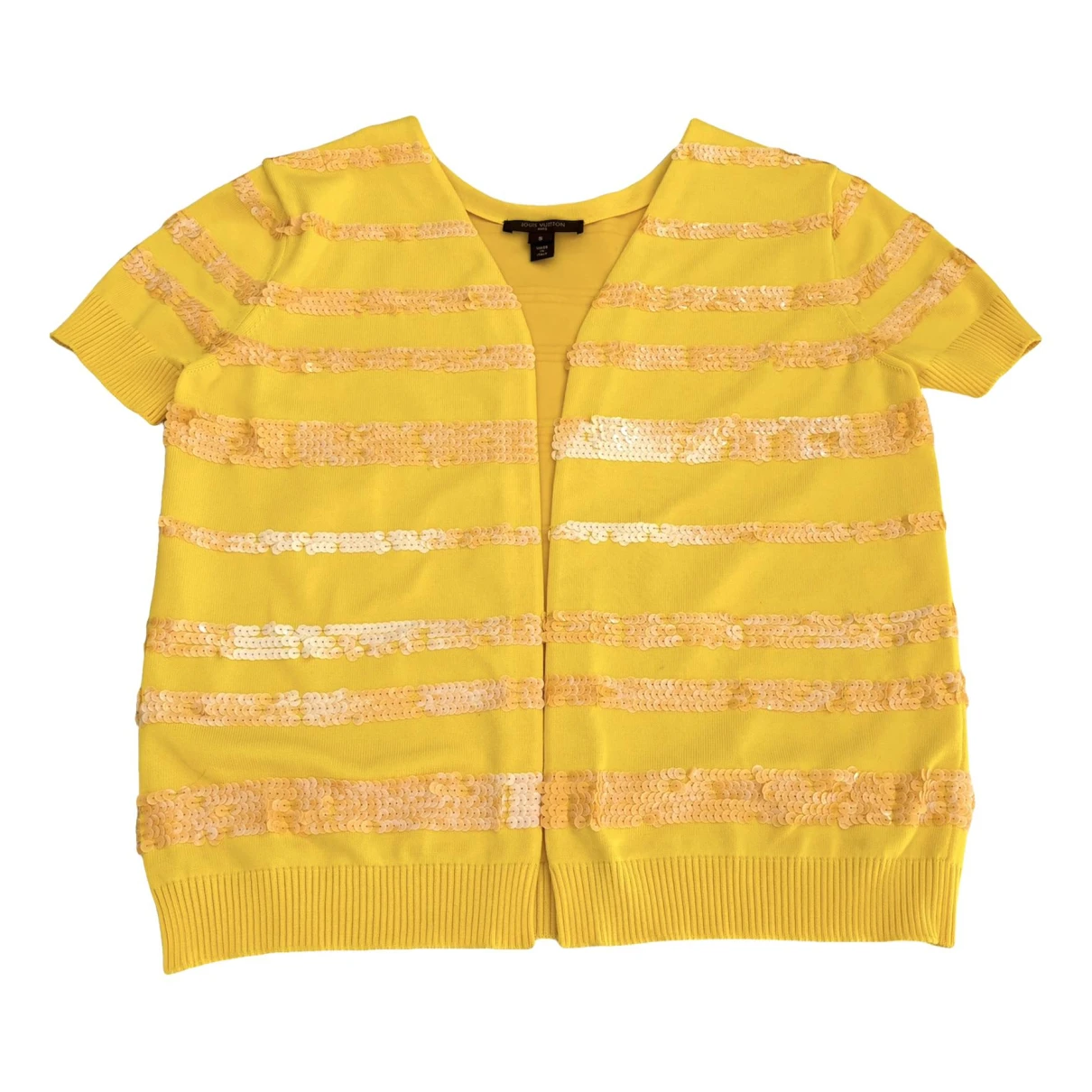 Pre-owned Louis Vuitton Silk Cardigan In Yellow