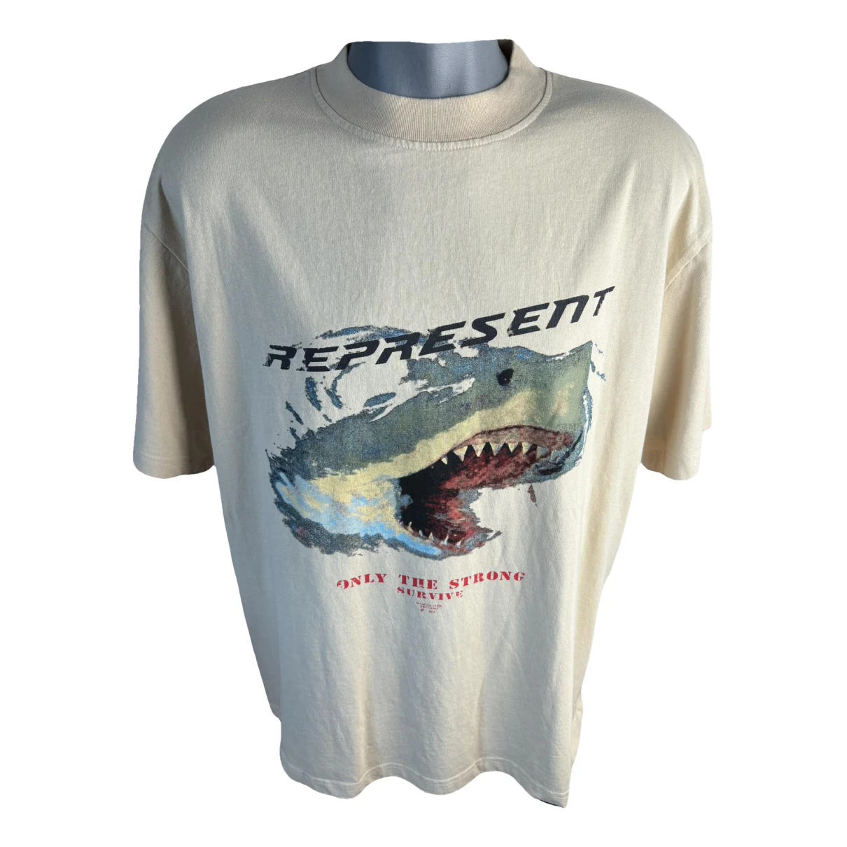 Pre-owned Represent T-shirt In Beige