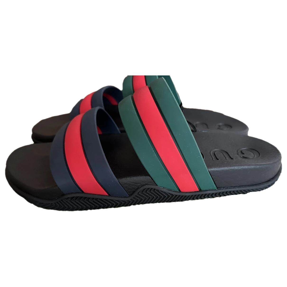 Pre-owned Gucci Web Sandals In Multicolour
