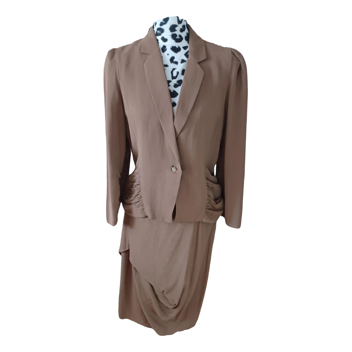Pre-owned Kenzo Skirt Suit In Camel