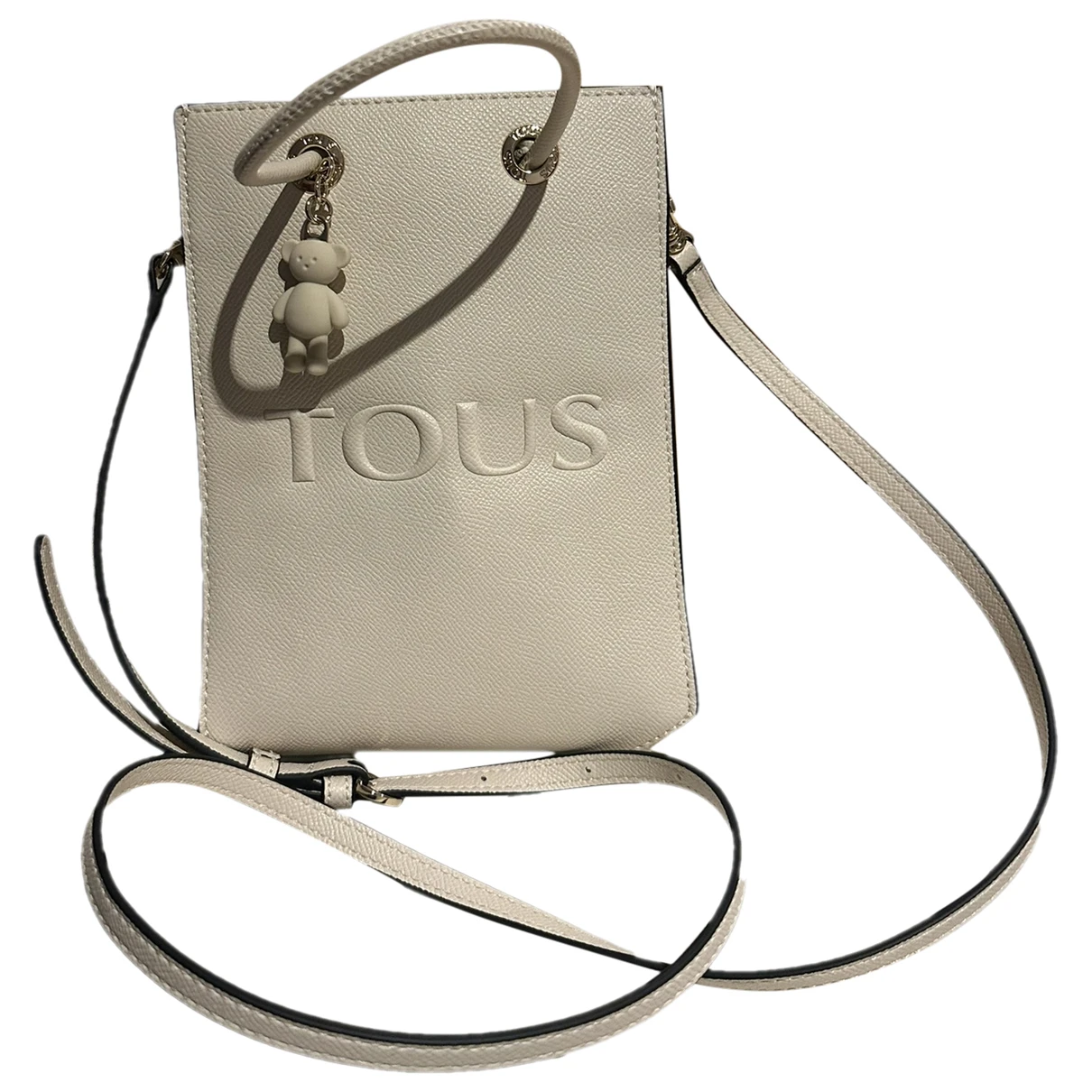 Pre-owned Tous Leather Crossbody Bag In White