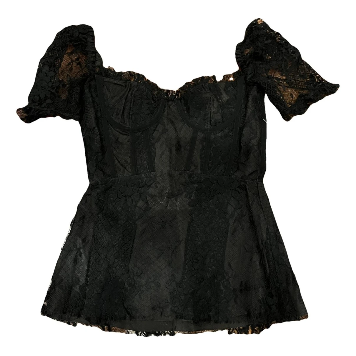 Pre-owned Brock Collection Lace Corset In Black