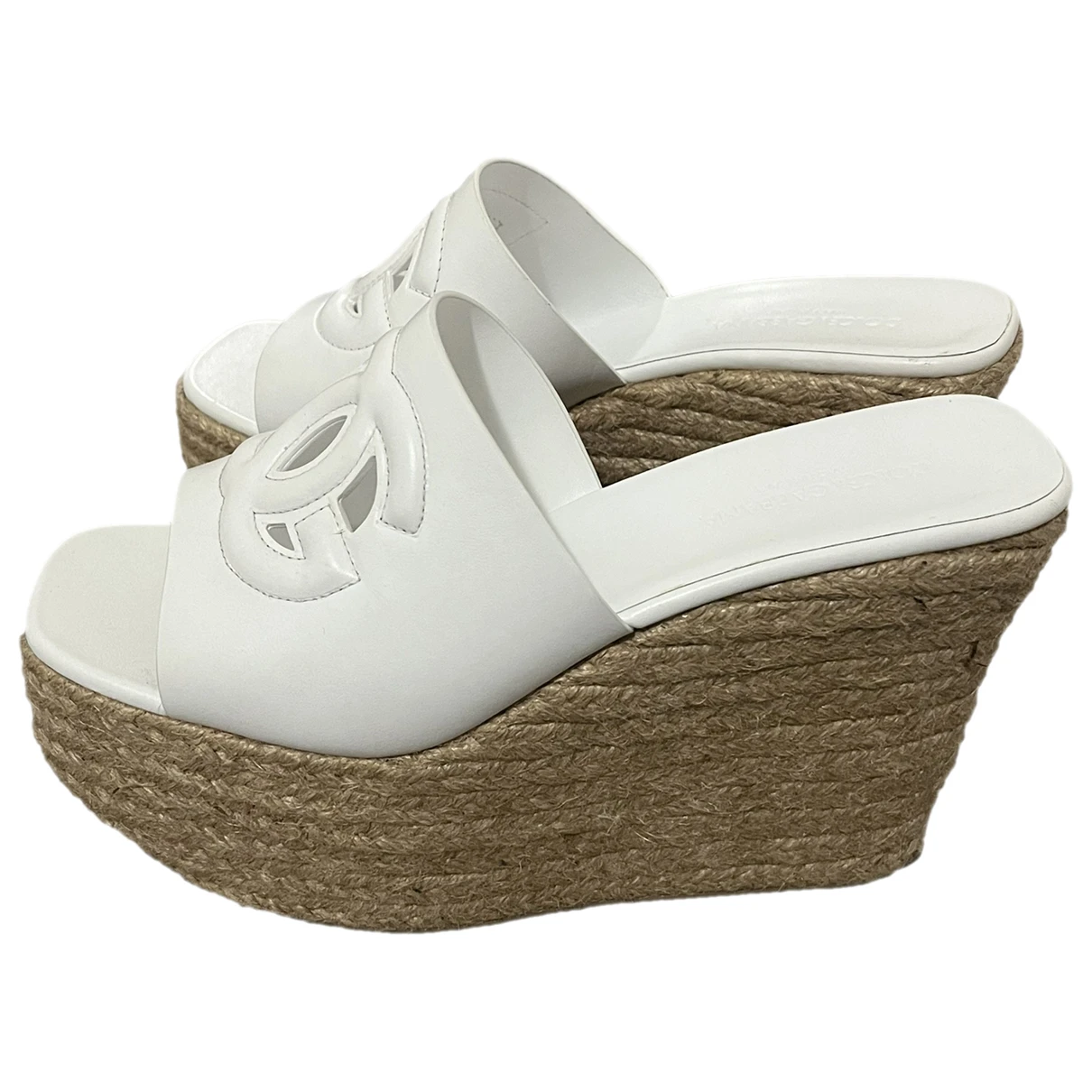 Pre-owned Dolce & Gabbana Espadrilles In White