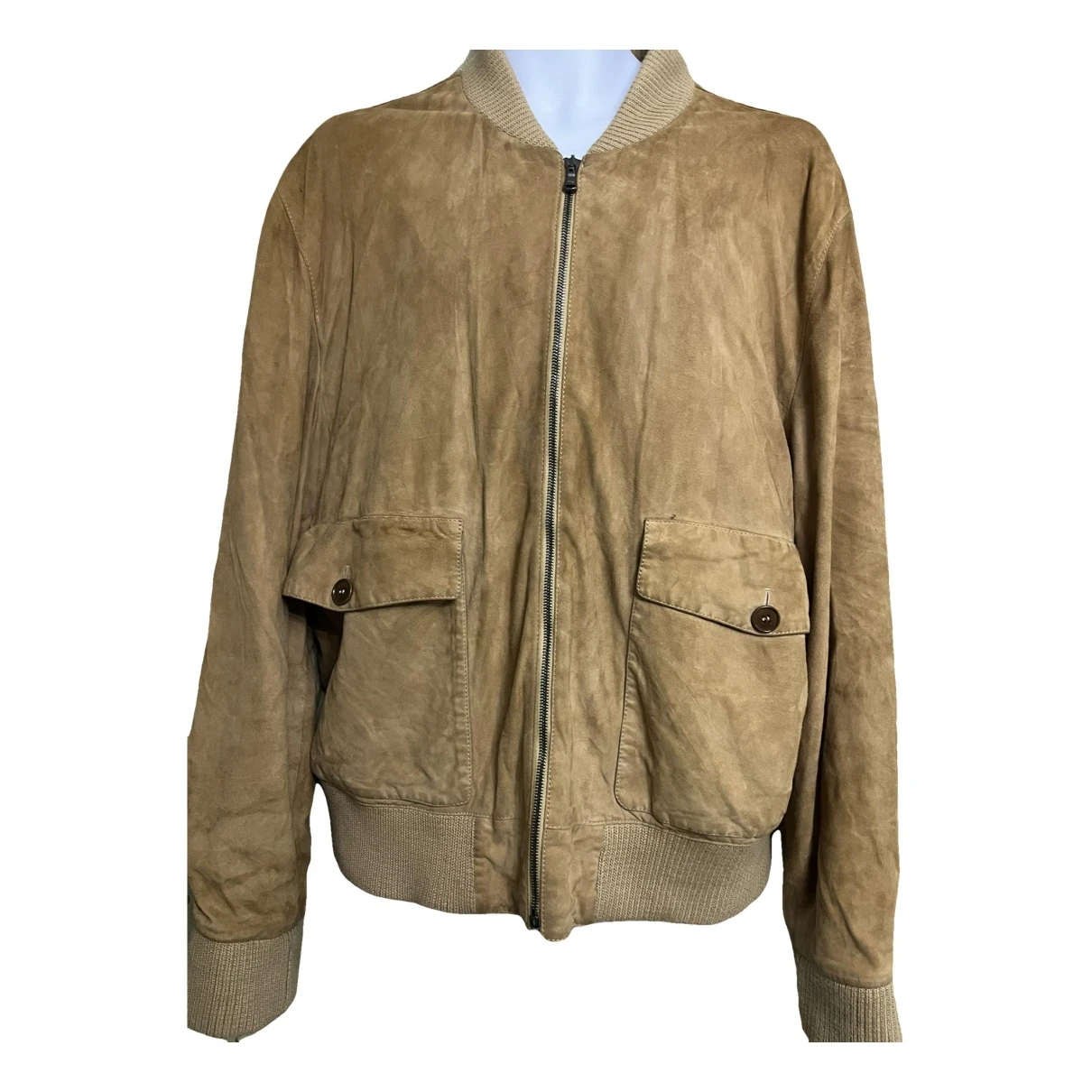 Pre-owned Paul Smith Leather Jacket In Beige