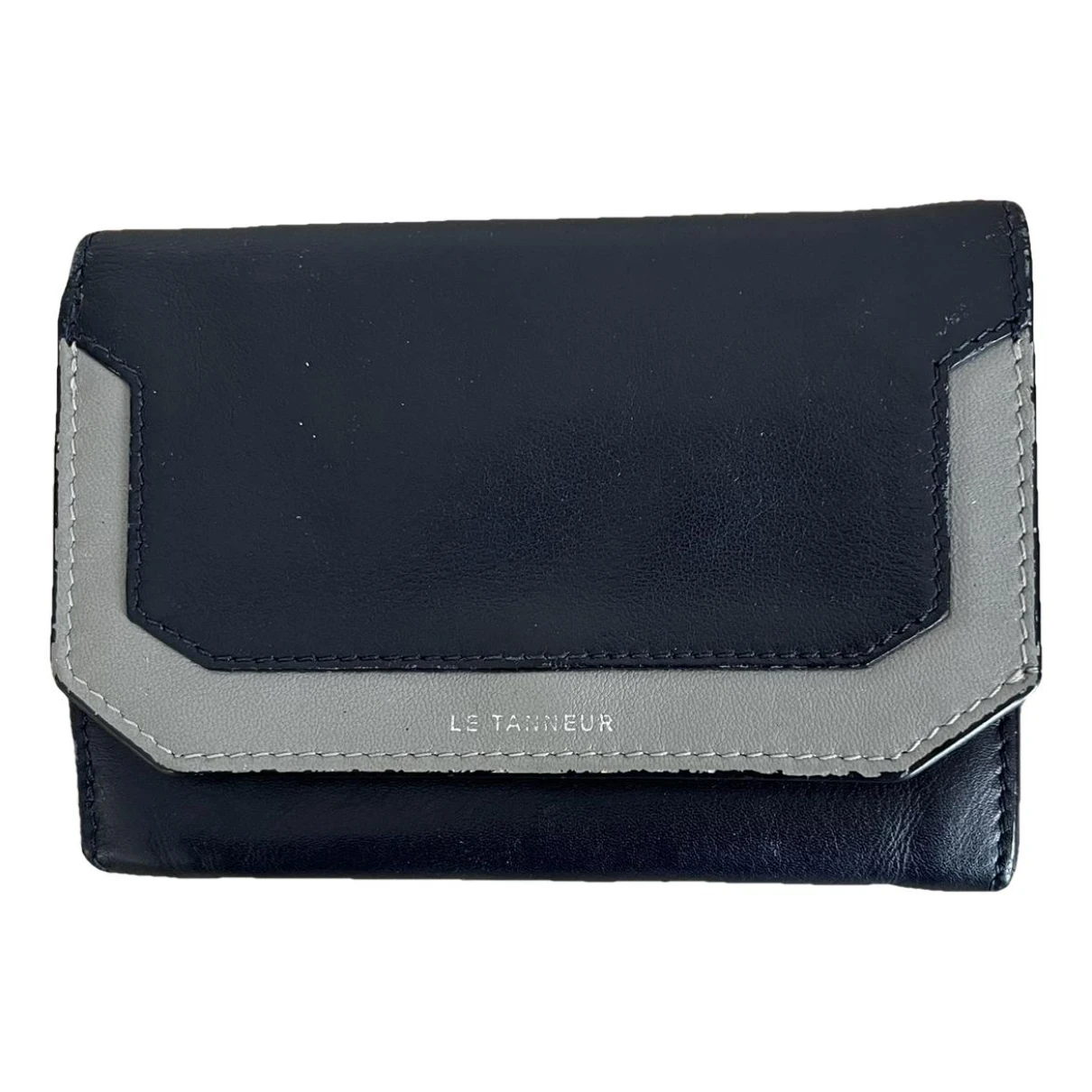 Pre-owned Le Tanneur Leather Purse In Navy