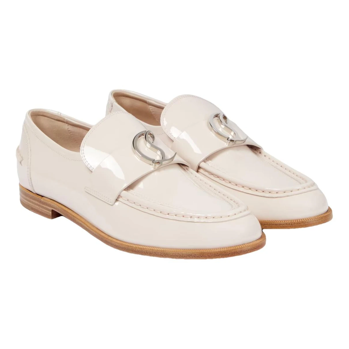 Pre-owned Christian Louboutin Leather Flats In Other