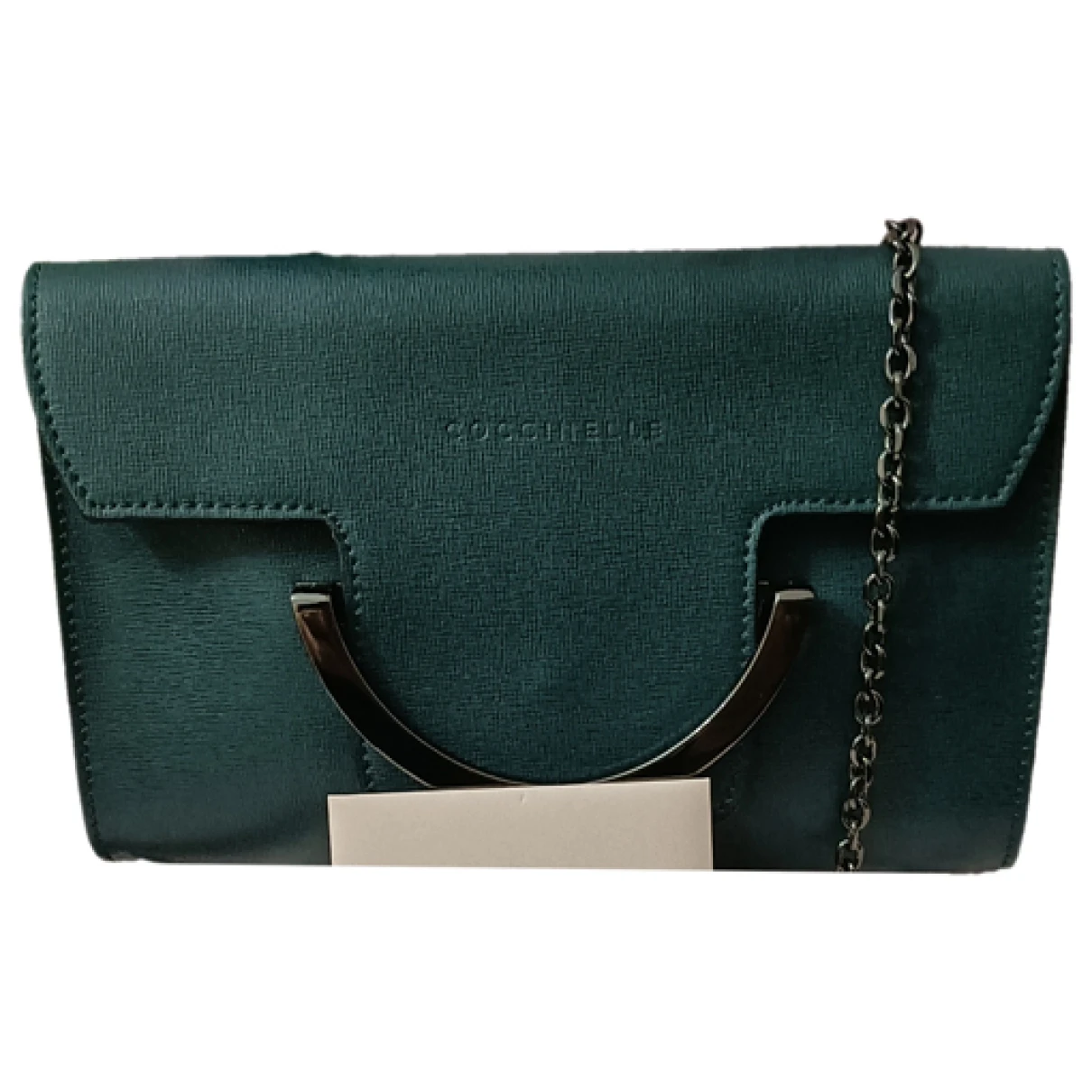Pre-owned Coccinelle Leather Clutch Bag In Green