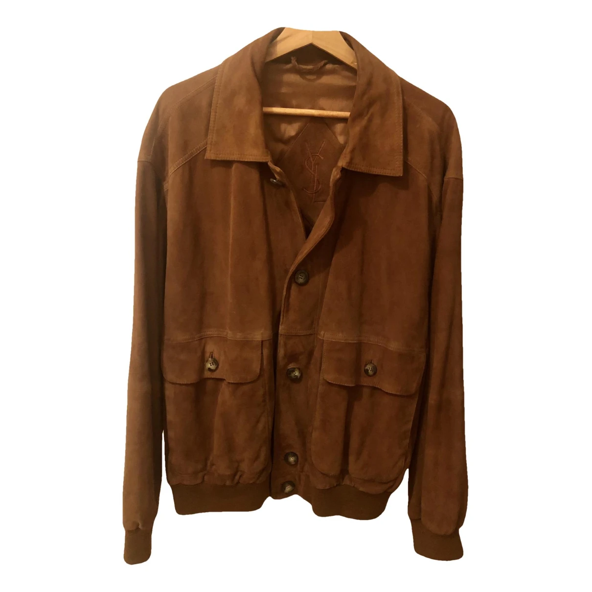 Pre-owned Saint Laurent Leather Jacket In Brown