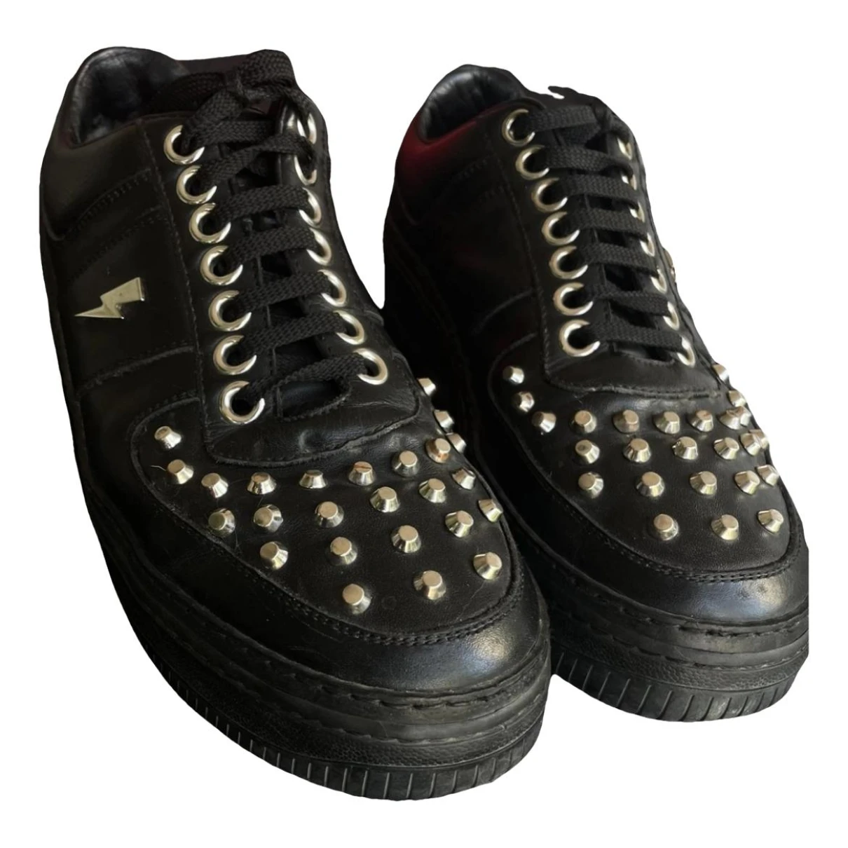 Pre-owned Neil Barrett Leather Trainers In Black