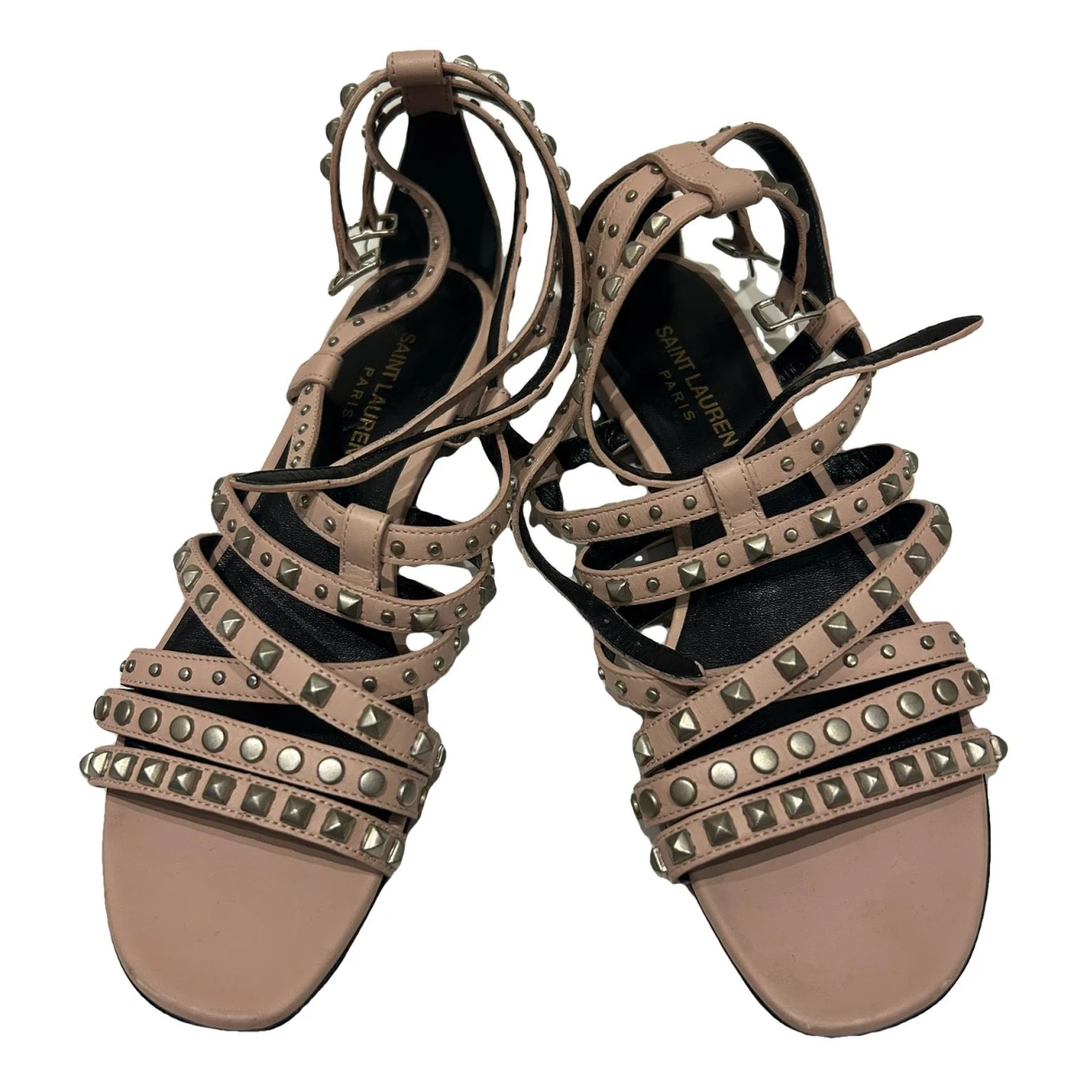 Pre-owned Saint Laurent Leather Sandal In Pink