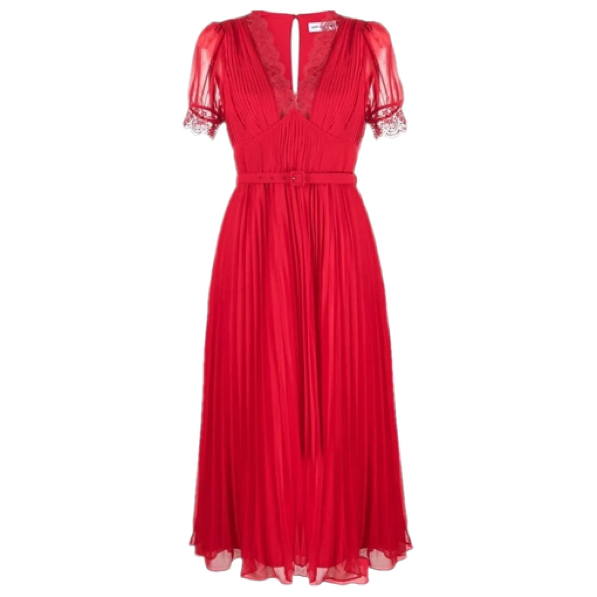 Pre-owned Self-portrait Mid-length Dress In Red