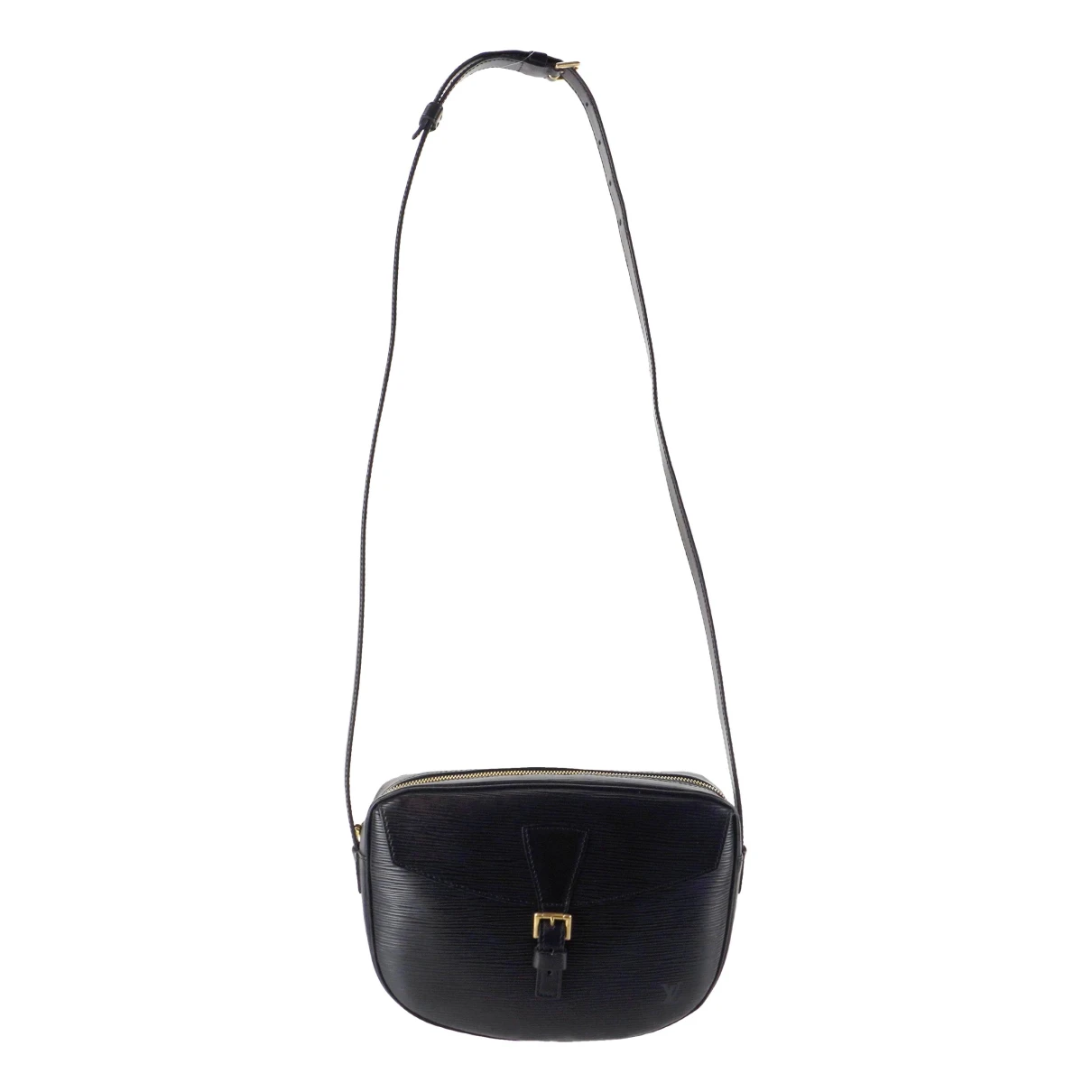 Pre-owned Louis Vuitton Jeune Fille Leather Crossbody Bag In Black