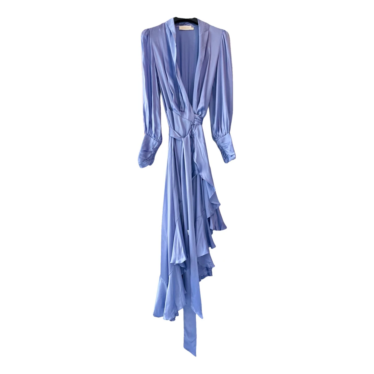 Pre-owned Zimmermann Silk Mid-length Dress In Blue