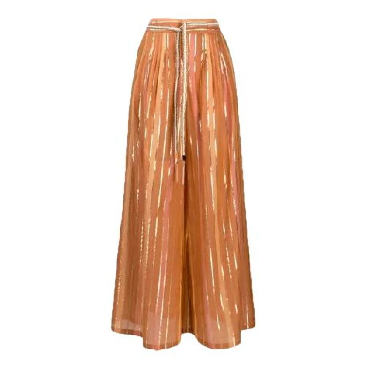 Pre-owned Zimmermann Trousers In Camel
