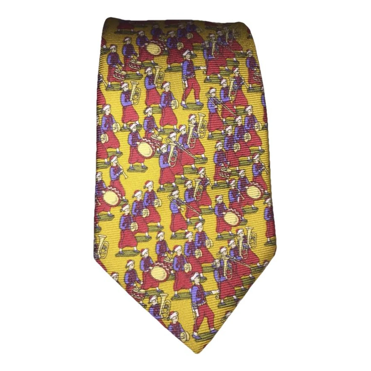 Pre-owned Chanel Silk Tie In Yellow