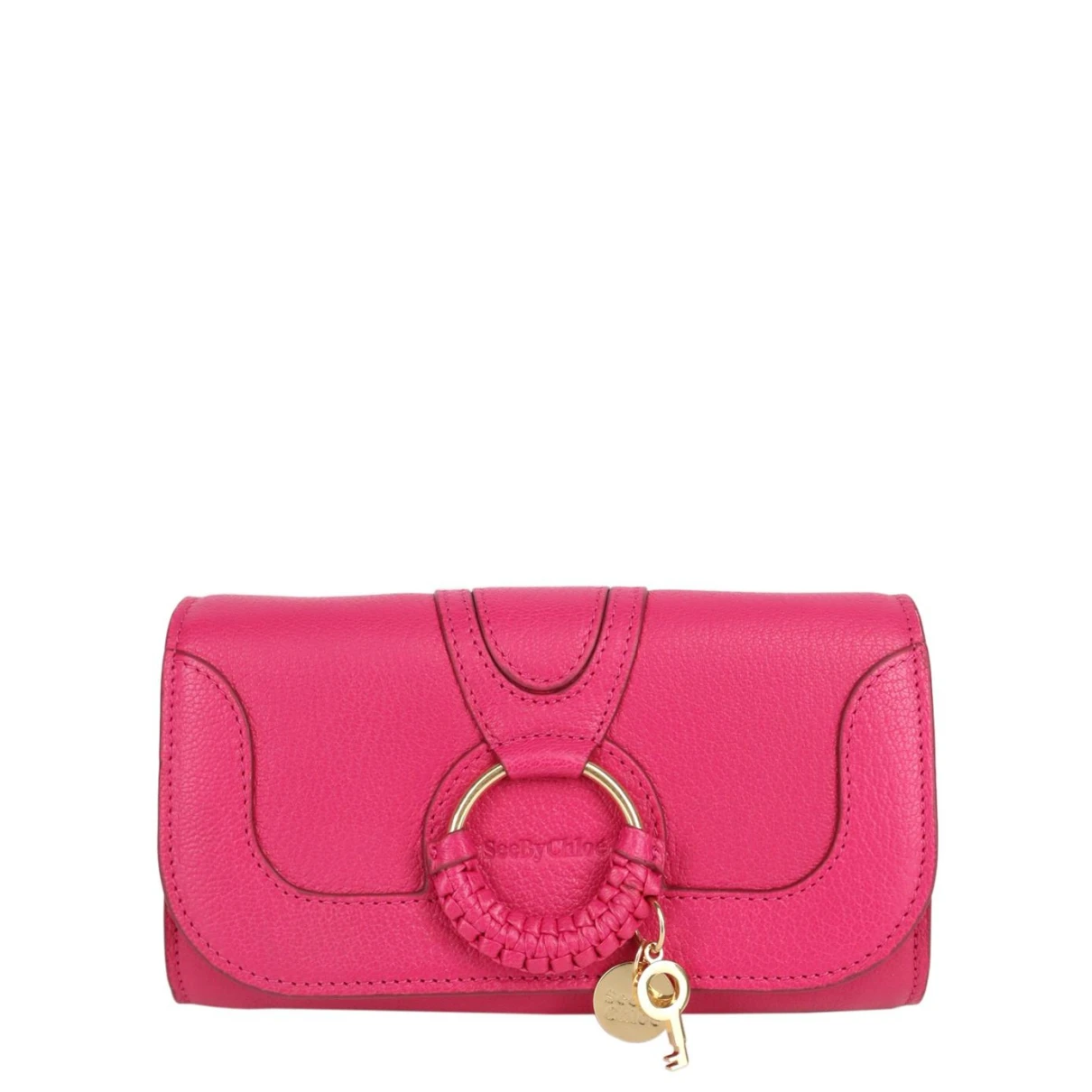 Pre-owned See By Chloé Leather Clutch Bag In Pink