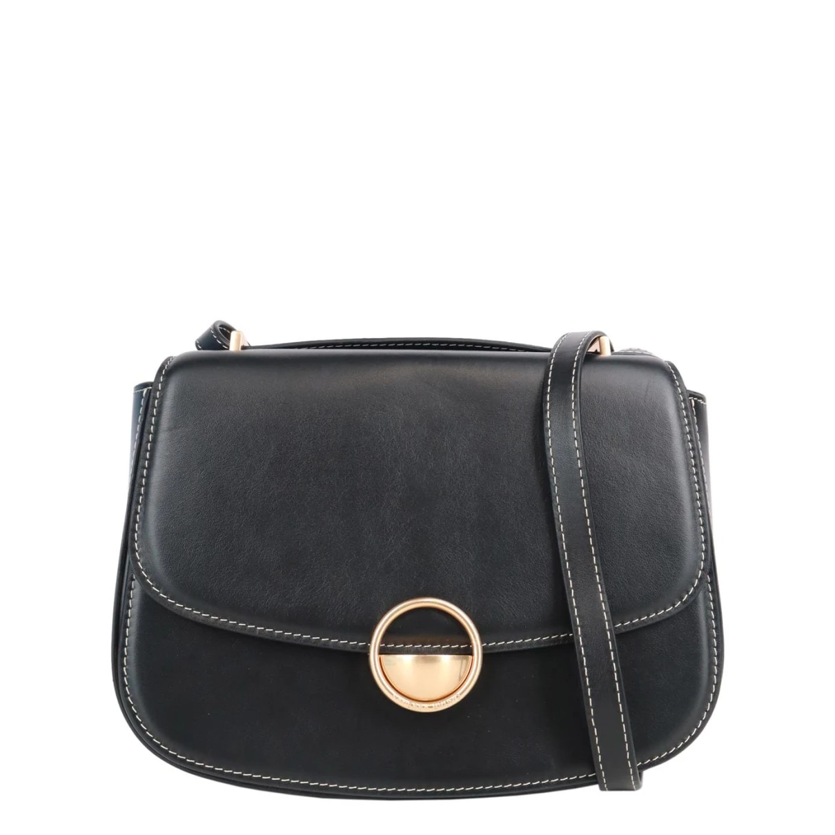 Pre-owned Vanessa Bruno Leather Crossbody Bag In Black