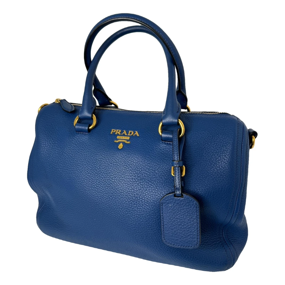 Pre-owned Prada Leather Bag In Blue