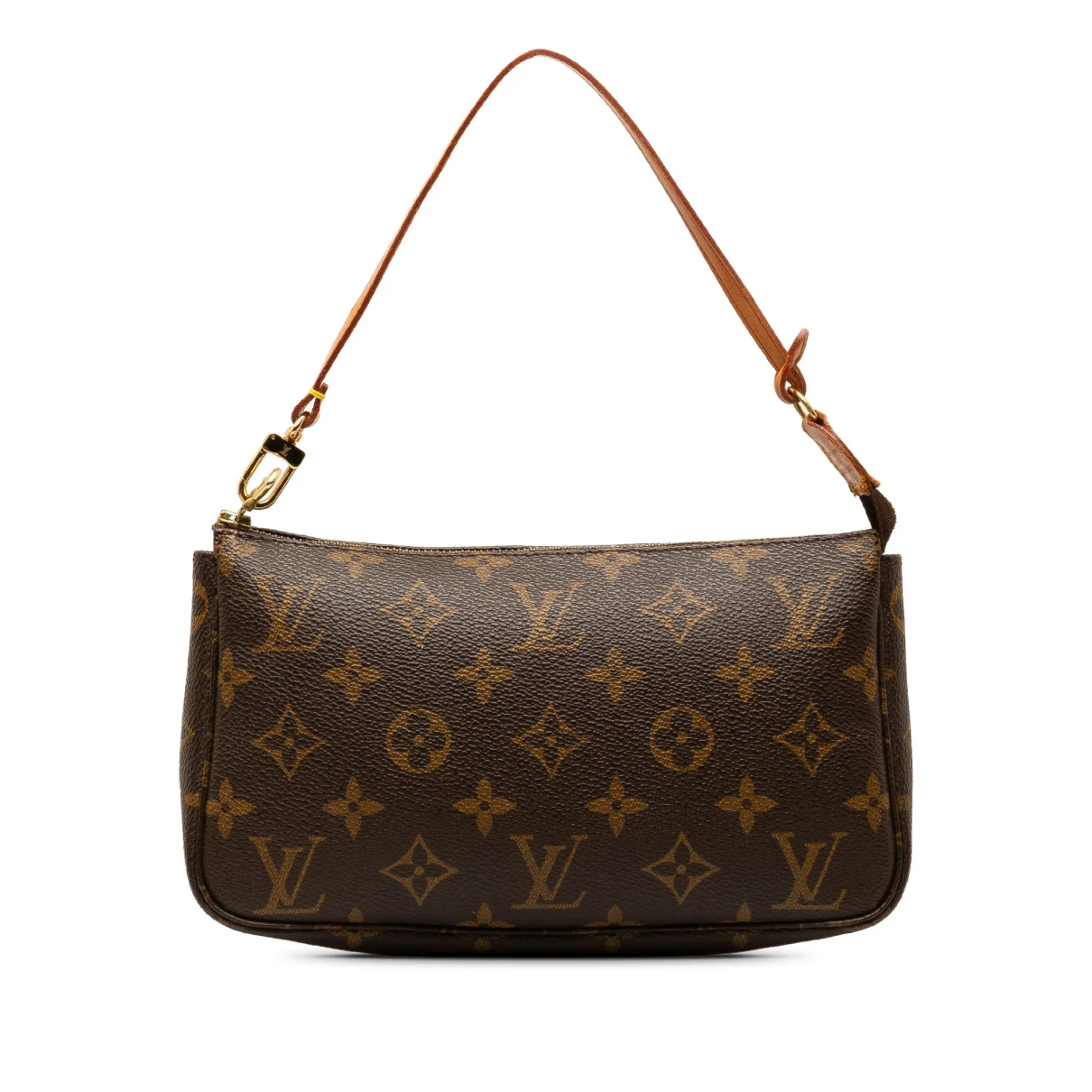 Pre-owned Louis Vuitton Pochette Accessoire Leather Bag In Brown