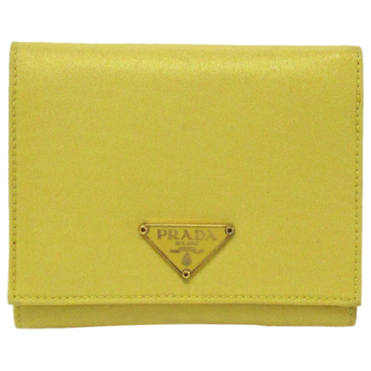Pre-owned Prada Leather Purse In Yellow
