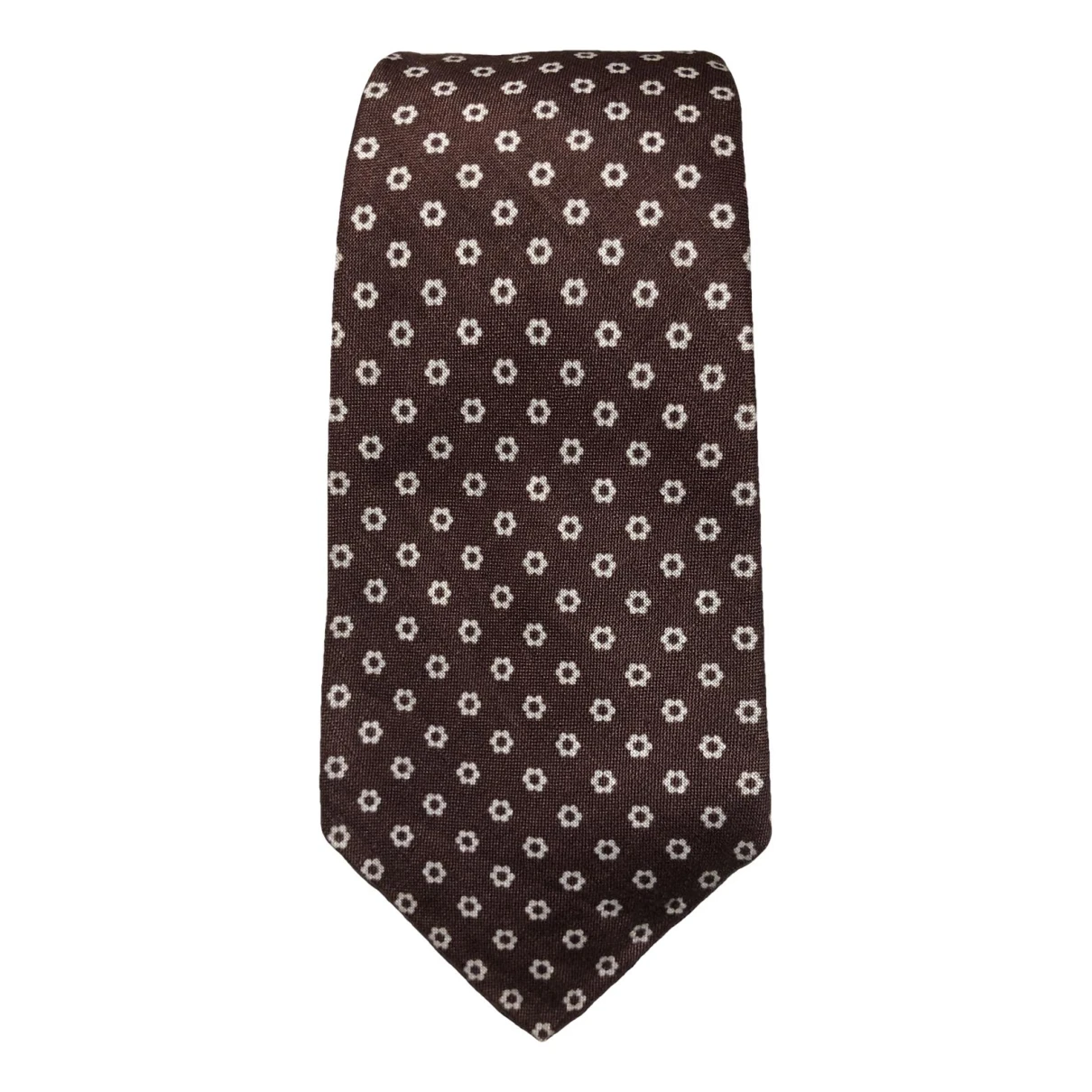 Pre-owned Kiton Silk Tie In Brown