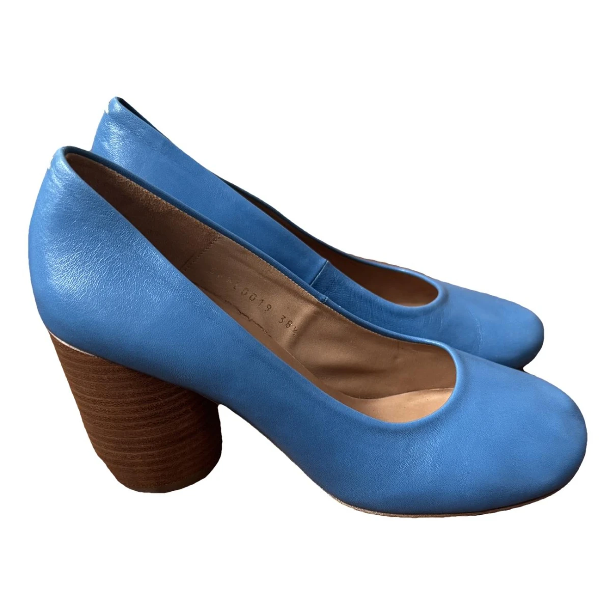 Pre-owned Maison Margiela Leather Heels In Blue