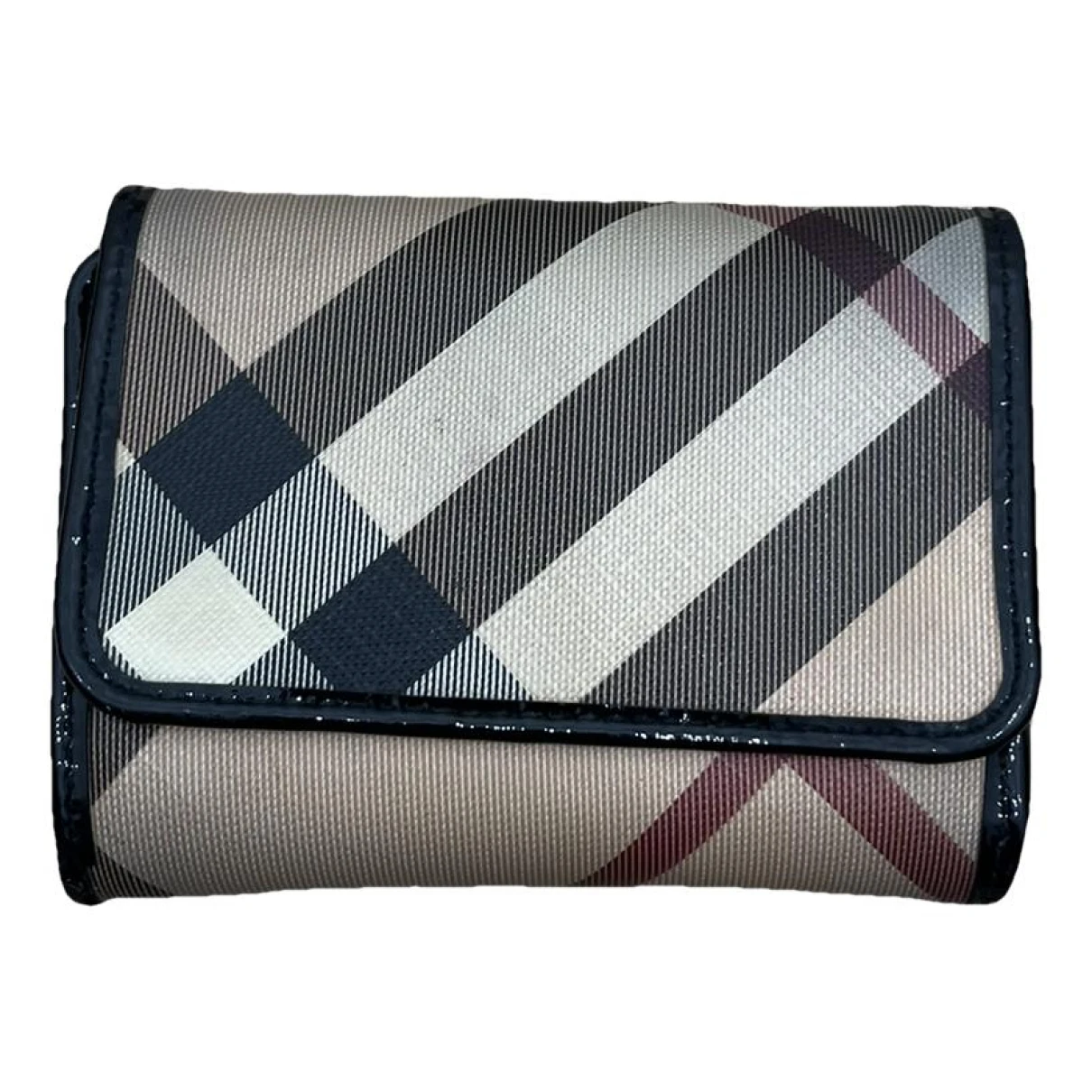 Pre-owned Burberry Cloth Wallet In Beige