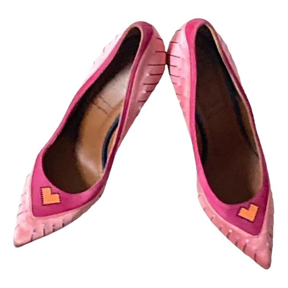 Pre-owned Malone Souliers Cloth Heels In Pink