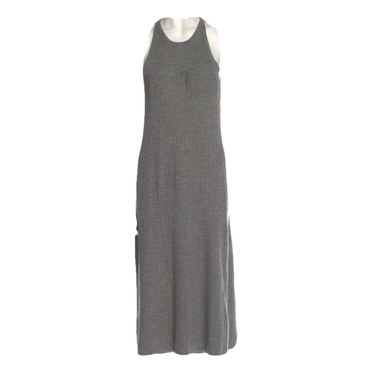 Pre-owned Alexander Wang Wool Mid-length Dress In Grey