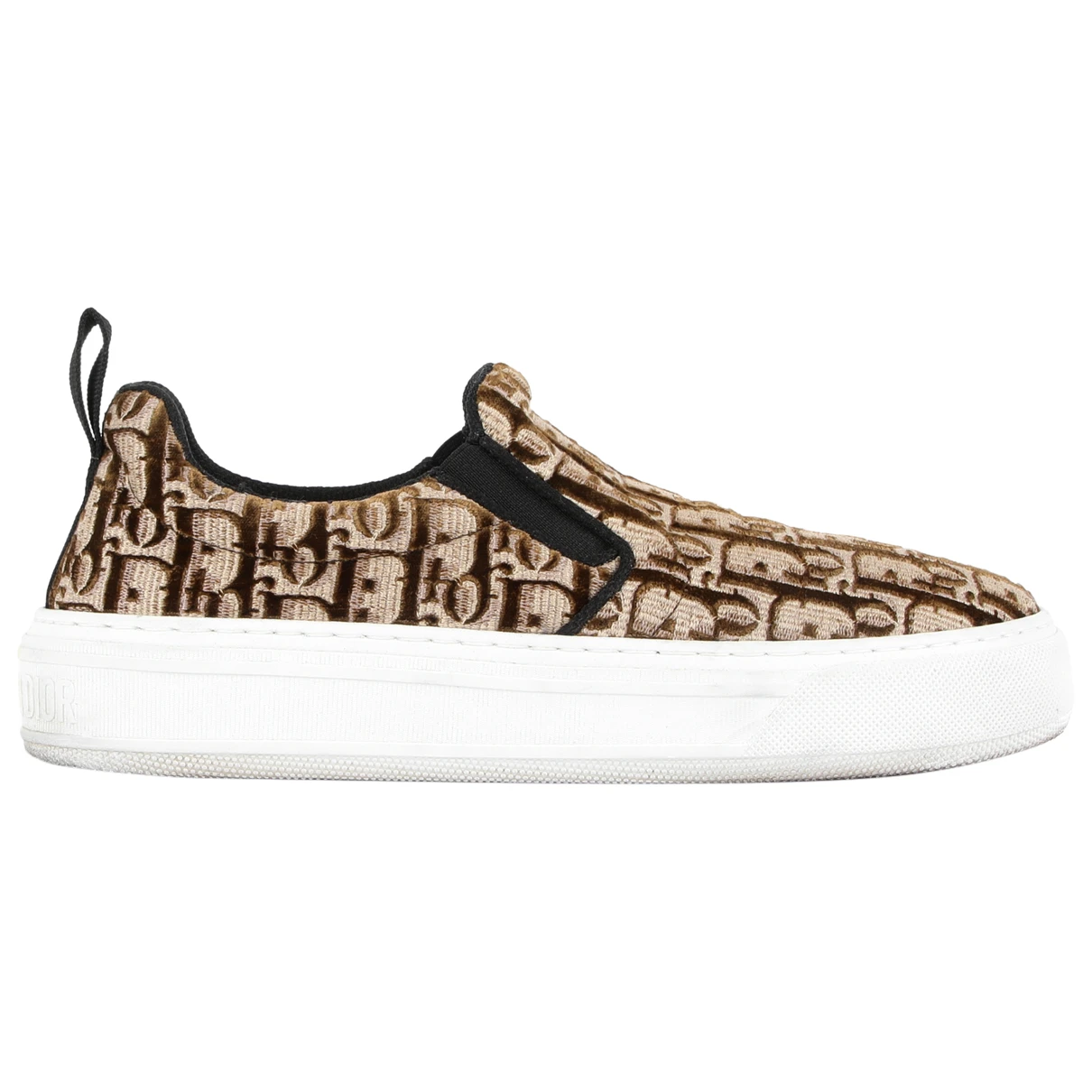 Pre-owned Dior Solar Cloth Trainers In Brown