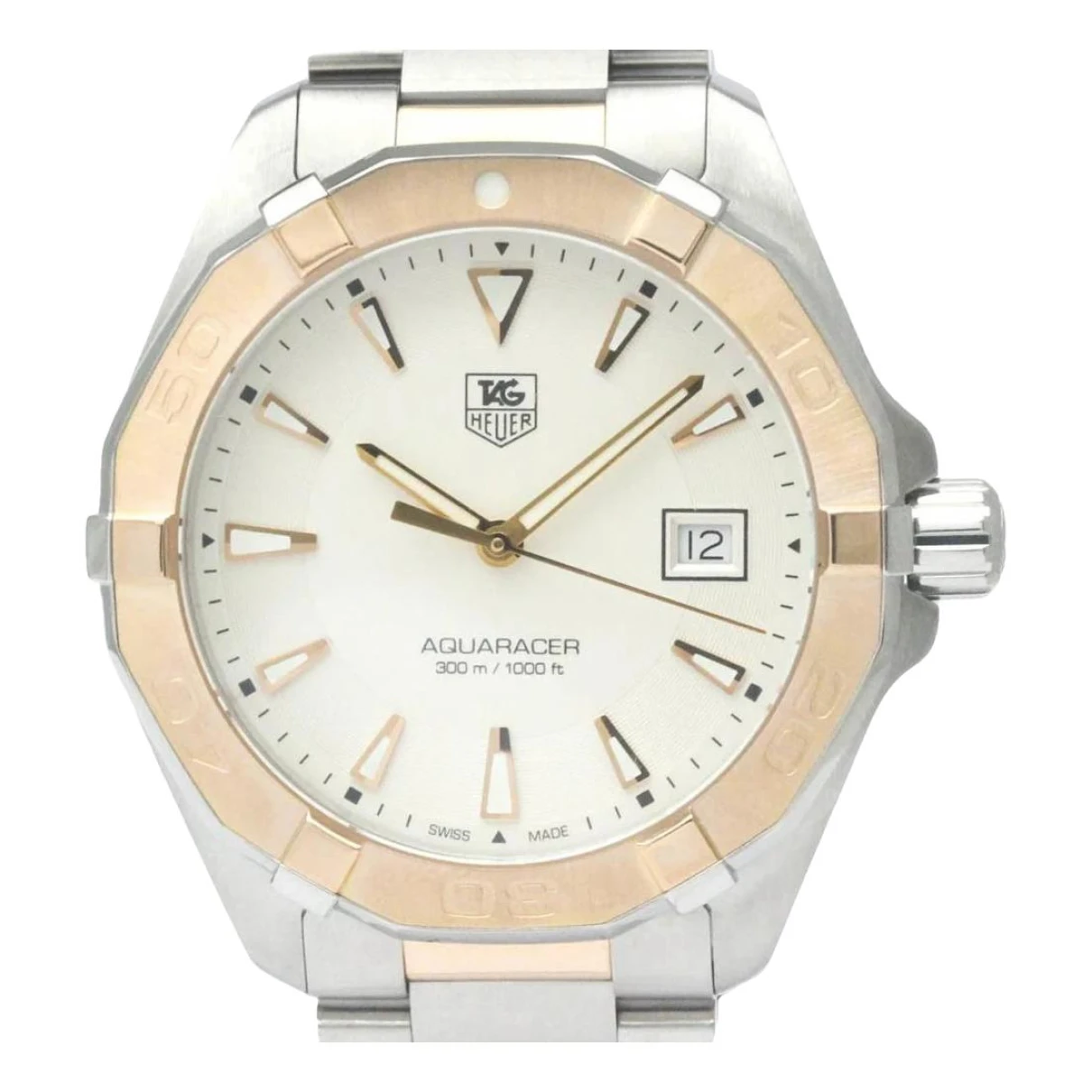 Pre-owned Tag Heuer Aquaracer Watch In Silver