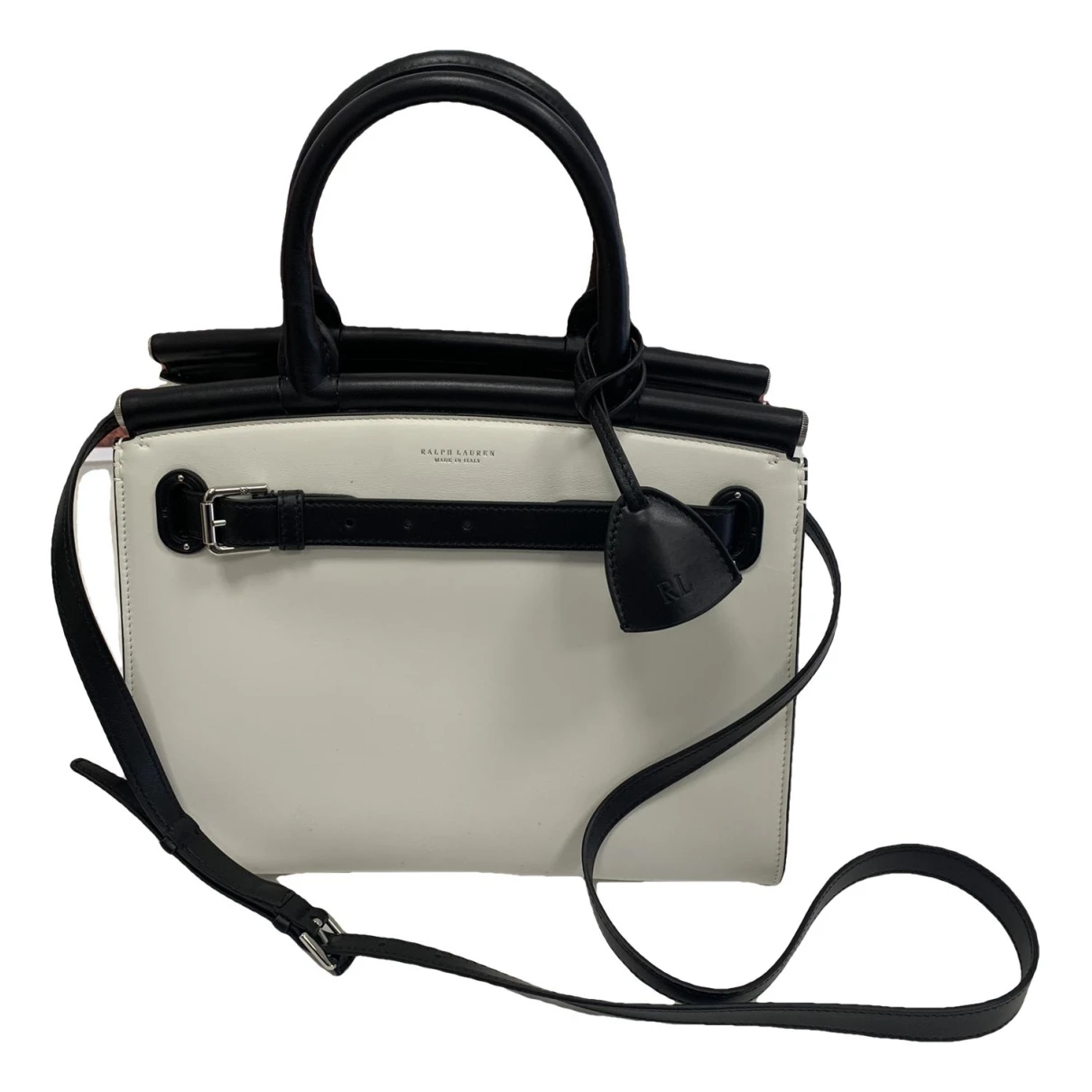 Pre-owned Ralph Lauren Leather Handbag In White