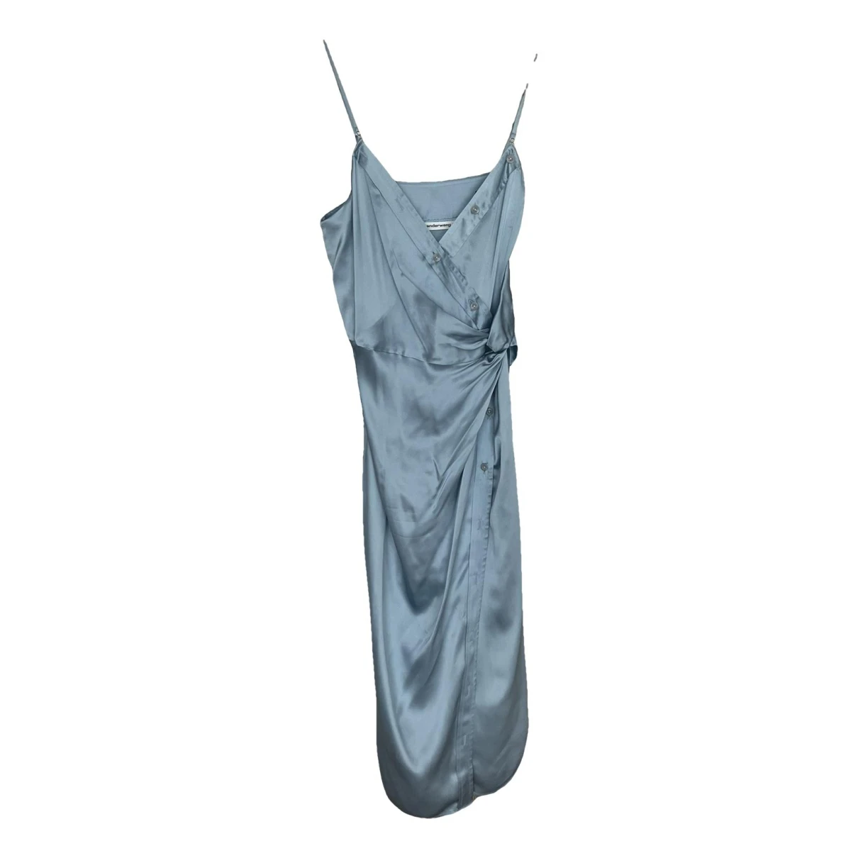 Pre-owned Alexander Wang T Silk Mid-length Dress In Blue