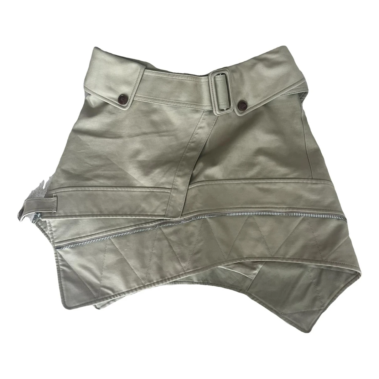 Pre-owned Alexander Wang Mini Skirt In Khaki