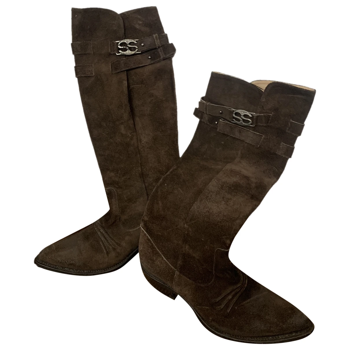 Pre-owned Ermanno Scervino Cowboy Boots In Brown