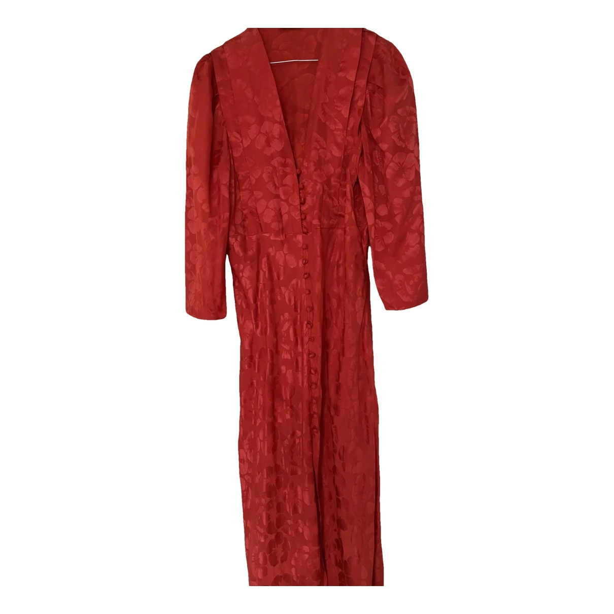 Pre-owned Sandro Spring Summer 2021 Mid-length Dress In Red