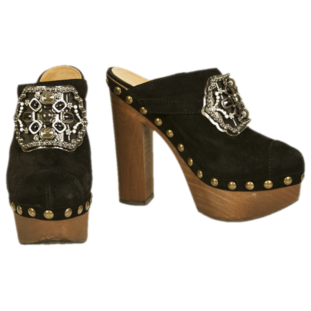 Pre-owned Chanel Mules & Clogs In Black