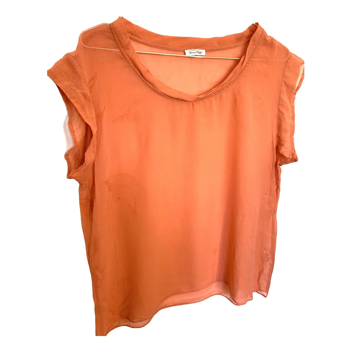 Pre-owned American Vintage Silk T-shirt In Orange