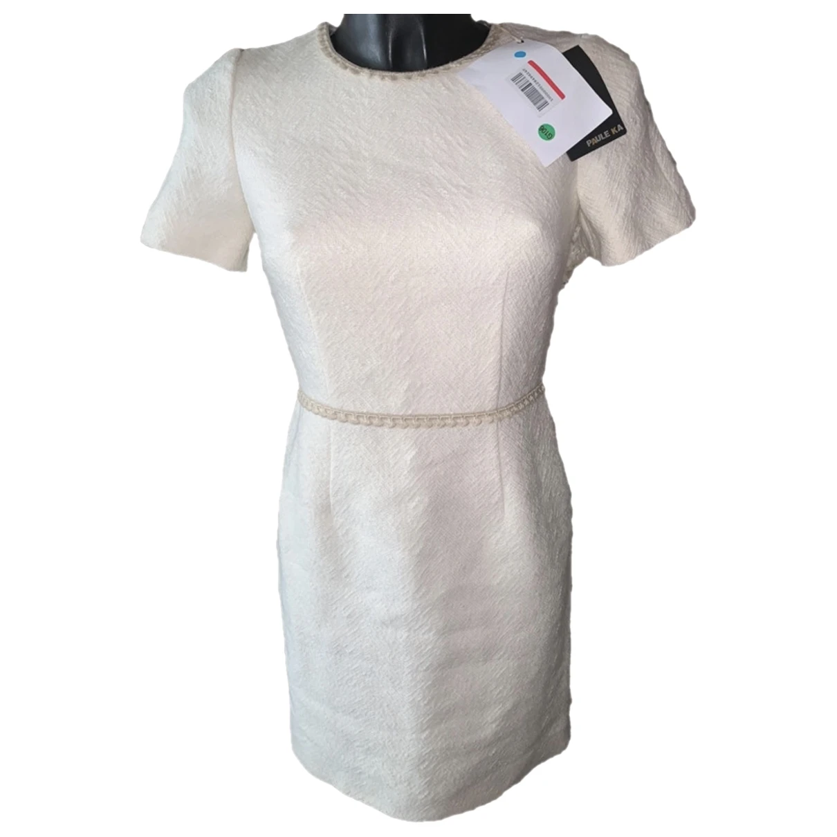 Pre-owned Paule Ka Linen Mini Dress In White
