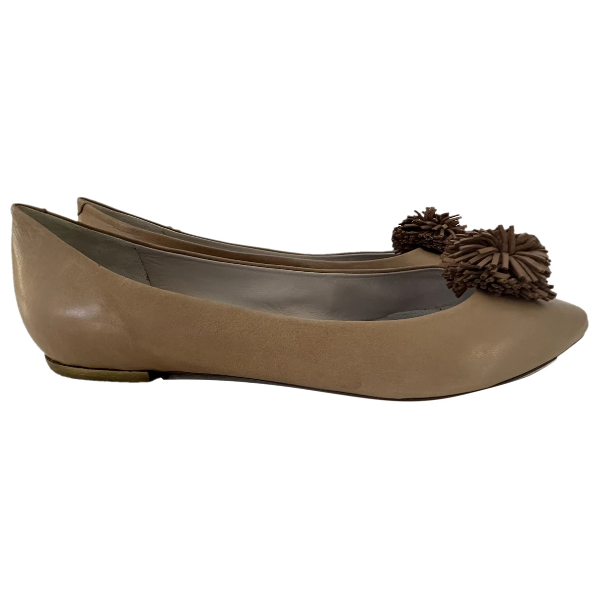 Pre-owned Viktor & Rolf Leather Ballet Flats In Brown