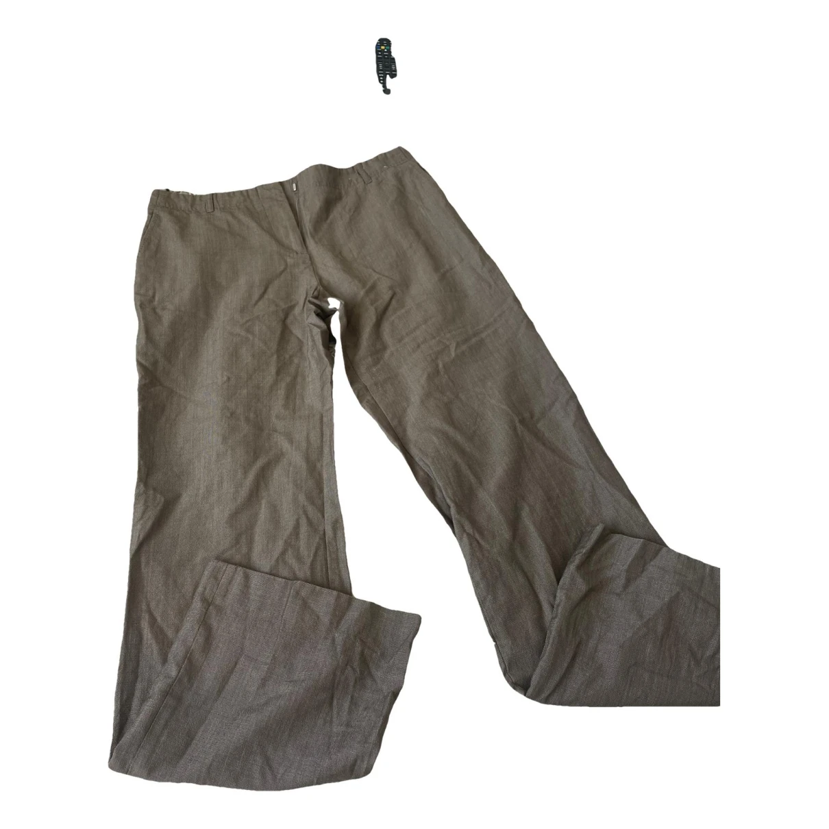 Pre-owned Gerard Darel Linen Large Pants In Beige