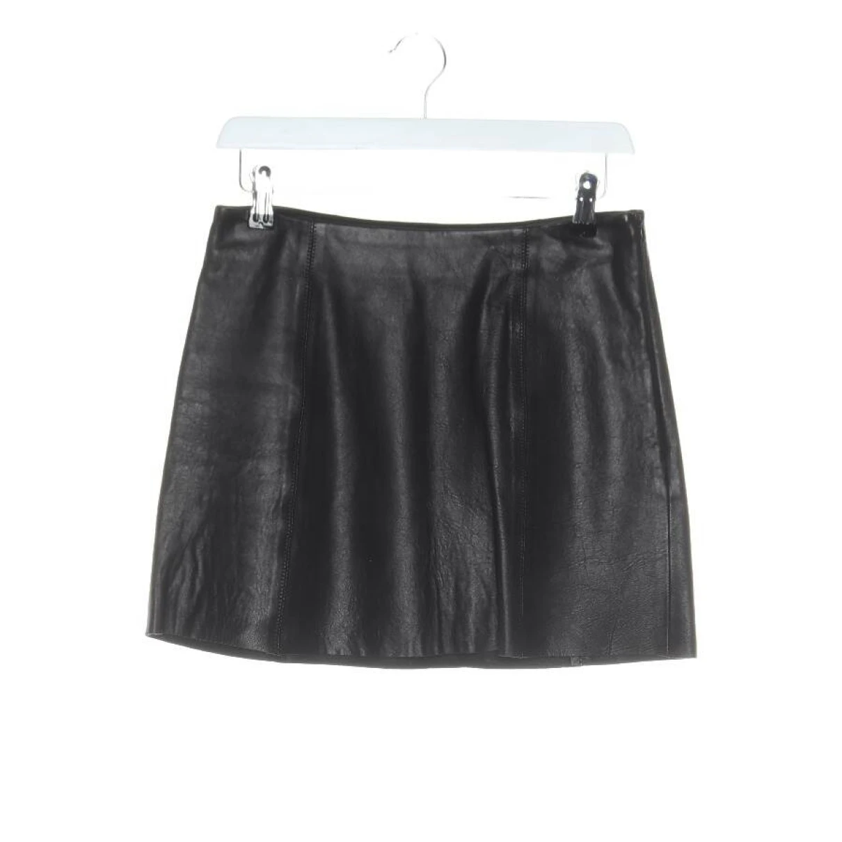 Pre-owned Alexander Wang Leather Skirt In Black