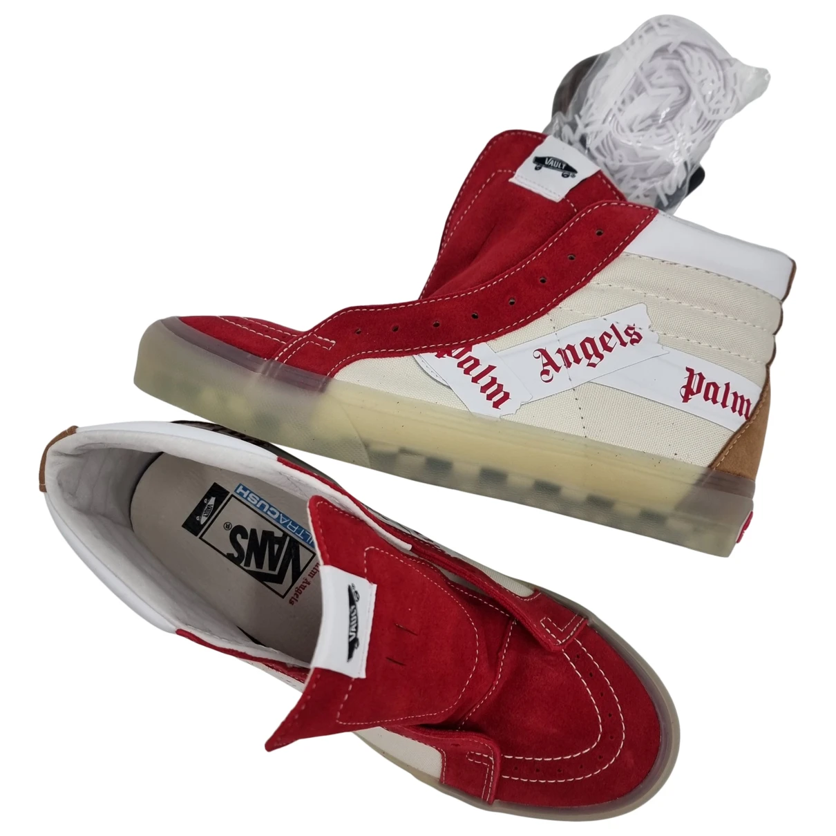Pre-owned Palm Angels High Trainers In Red