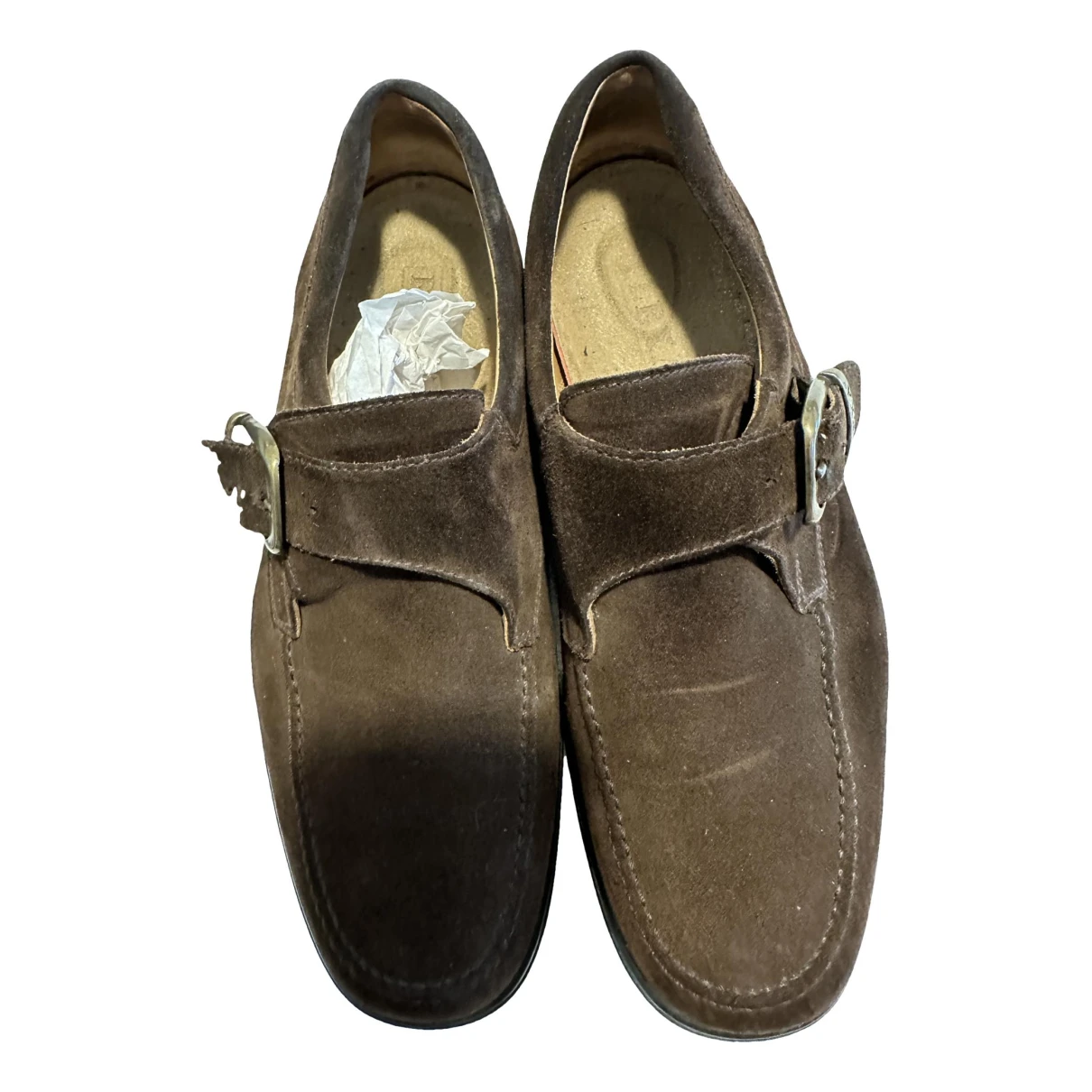 Pre-owned Fratelli Rossetti Flats In Brown