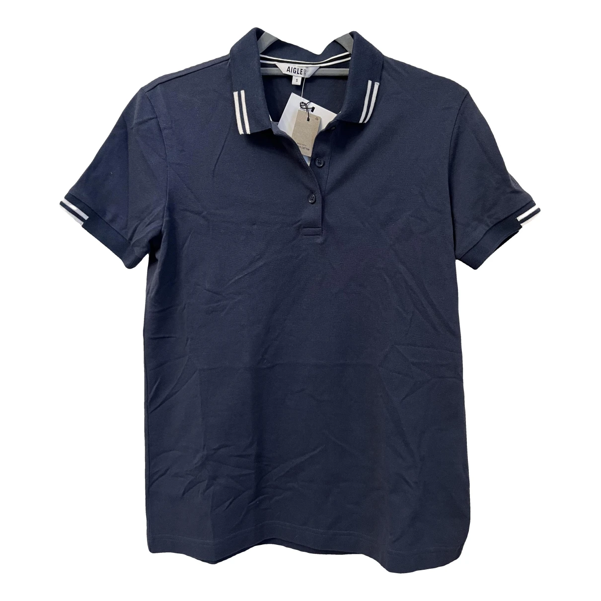 Pre-owned Aigle Polo In Navy
