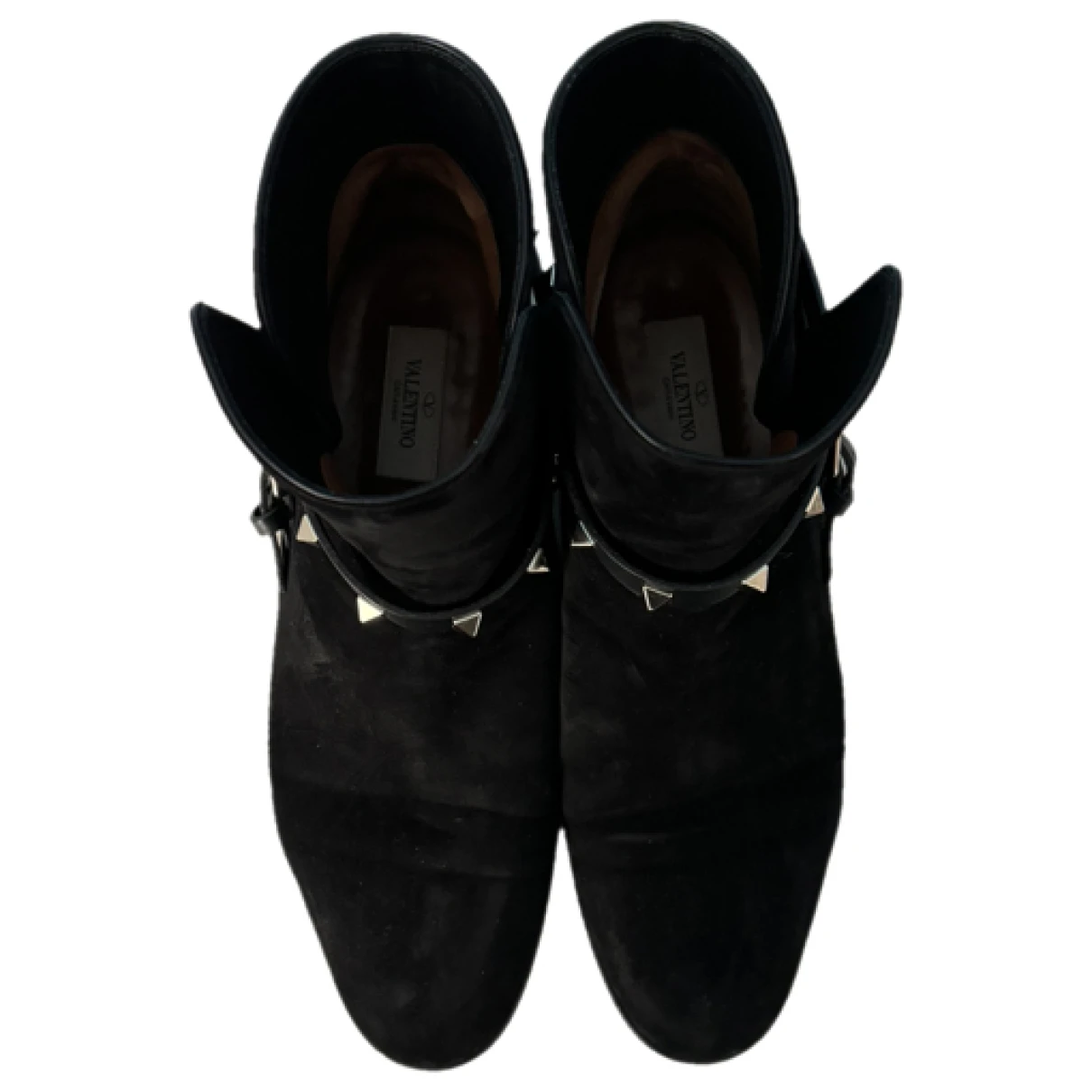 Pre-owned Valentino Garavani Rockstud Boots In Black