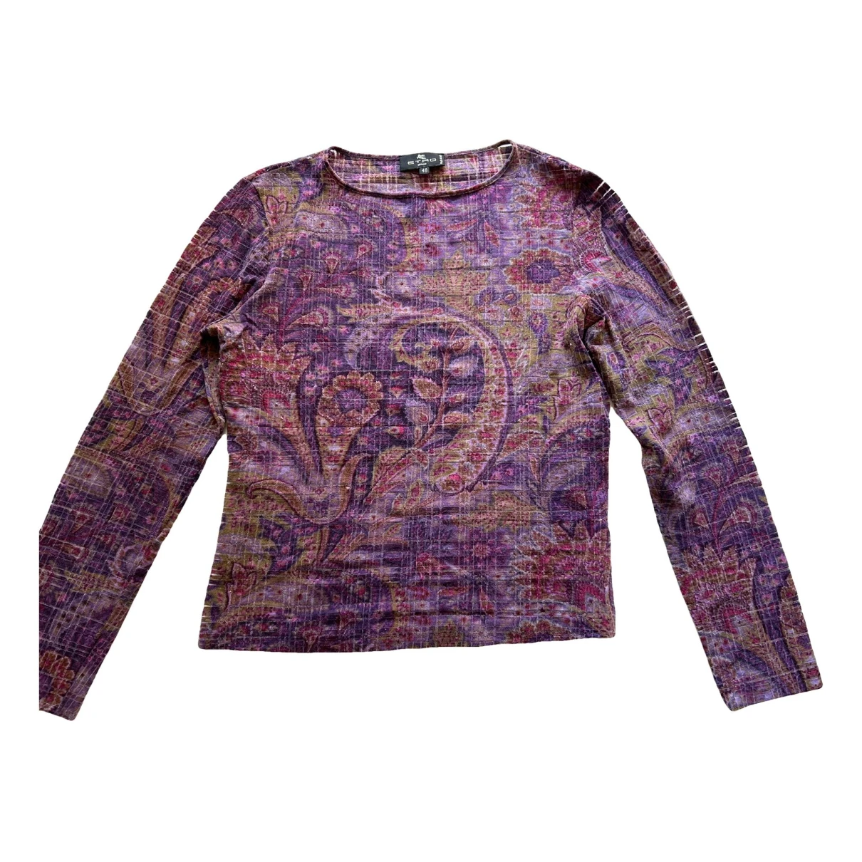 Pre-owned Etro Wool T-shirt In Purple