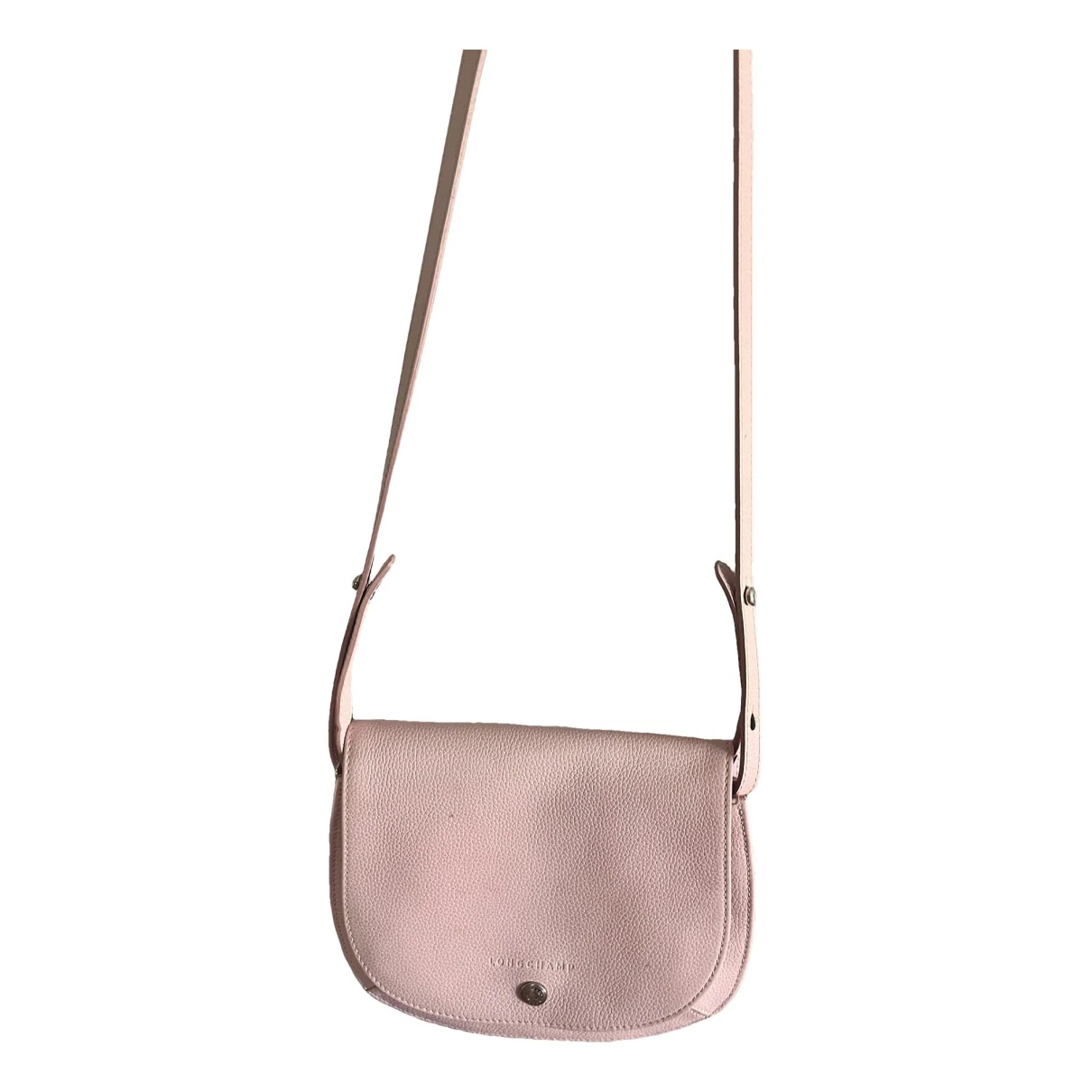 Pre-owned Longchamp Patent Leather Crossbody Bag In Pink