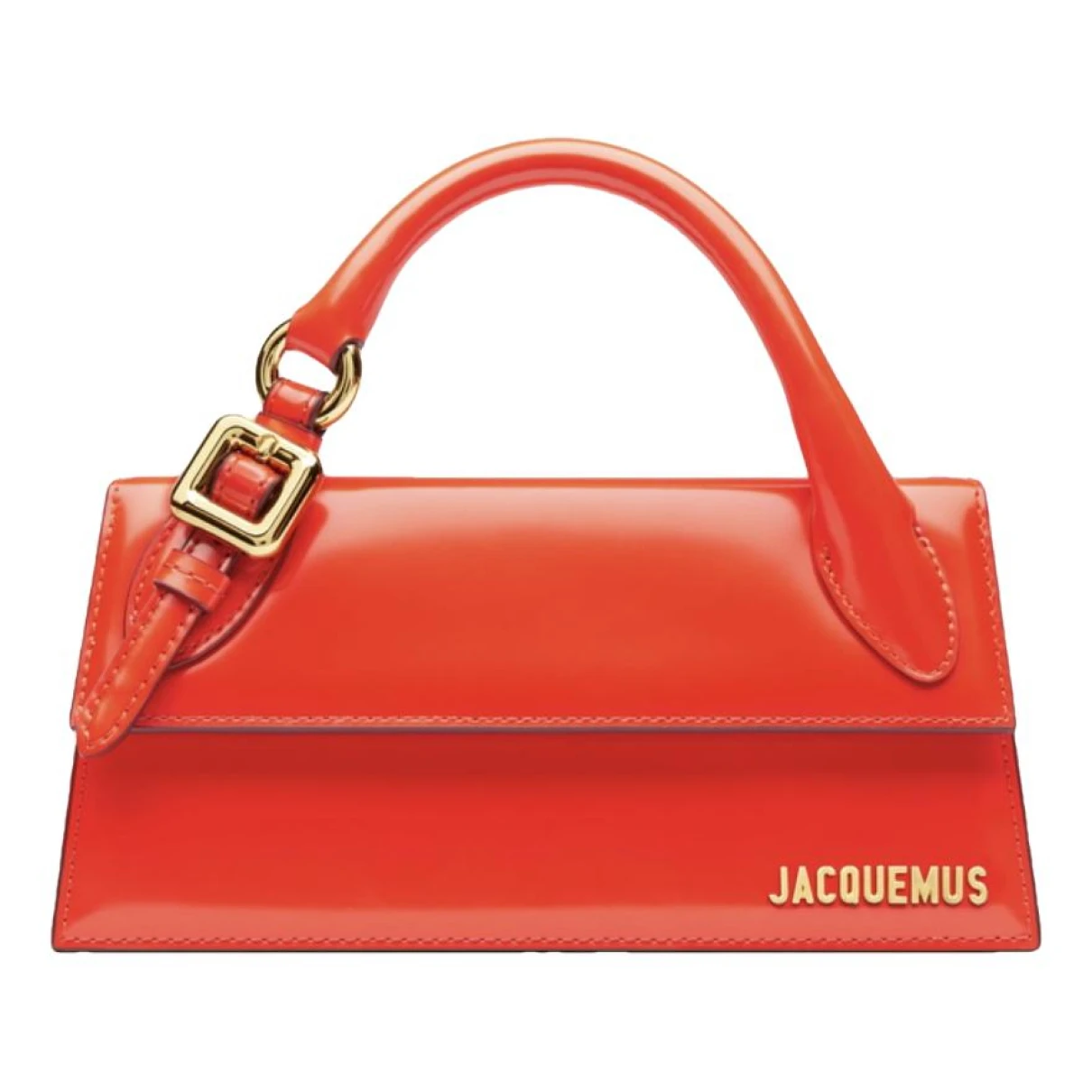 Pre-owned Jacquemus Chiquito Long Pony-style Calfskin Handbag In Orange