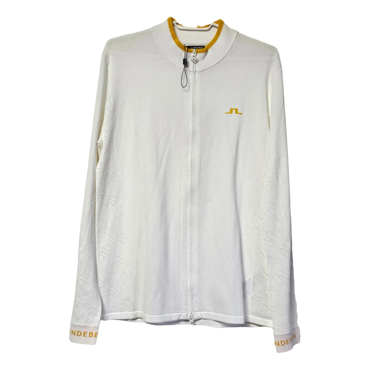 Pre-owned J. Lindeberg Cardigan In White